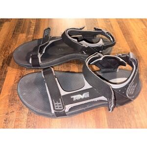 Teva Hurricane 4 Mens Sport Sandals Black Grey Hiking Water Shoes 4289 Size 9